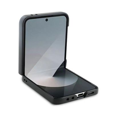 4. Etui DKNY Chequered Pattern Printed Stripes na Samsung Galaxy Z Flip 6 - różowe