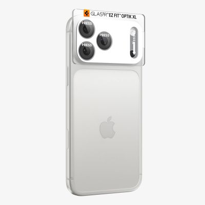 5. Szkło hartowane na aparat Spigen Optik Pro XL GLAS.TR EZ FIT na iPhone 18 Pro Max - srebrne