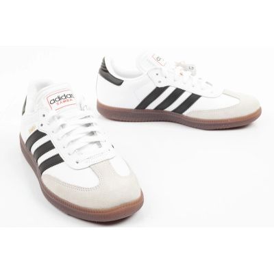 7. Adidas buty sportowe sneakersy Samba modne skórzane białe
