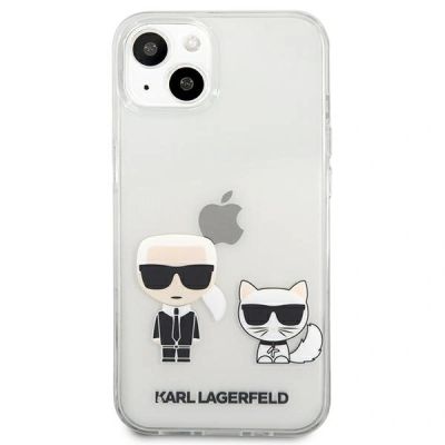 3. Etui Karl Lagerfeld Transparent Karl & Choupette na iPhone 13 mini - przezroczyste