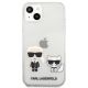 3. Etui Karl Lagerfeld Transparent Karl & Choupette na iPhone 13 mini - przezroczyste