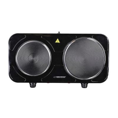 36. ESPERANZA KUCHENKA ELEKTRYCZNA YELLOWSTONE 1500W + 1000W CZARNA EKH014K