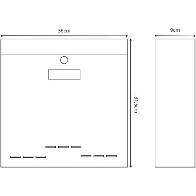 15. SKRZYNKA NA LISTY 36X9X31,3CM 1067568 SASKA GARDEN