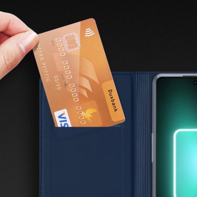 17. Dux Ducis Skin Pro etui do Realme GT Neo 5 / Realme GT3 pokrowiec z klapką portfel na kartę podstawka czarne