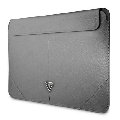 2. Pokrowiec Guess Saffiano Triangle Logo na laptopa 14'' - srebrny