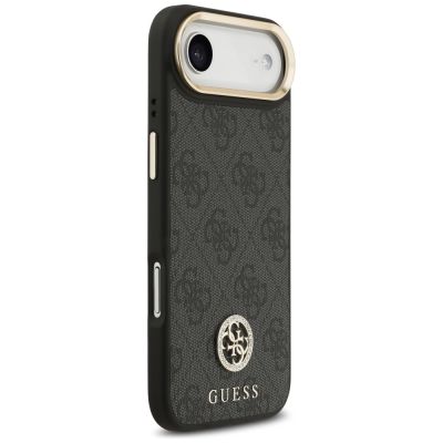 4. Etui Guess 4G Strass Logo MagSafe na iPhone Air - czarne