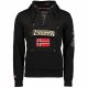Bluza sportowa męska Geographical Norway GYMCLASS BLACK DB MEN 100 z kapturem czarna (WU4185H-GN-BLACK)