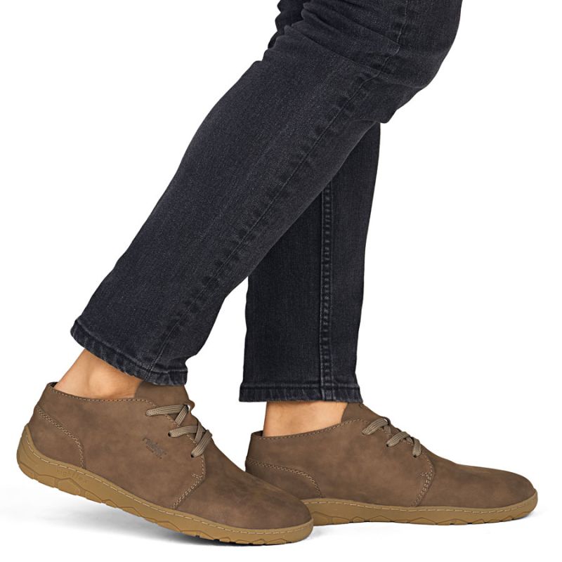 5. Skórzane półbuty męskie brązowe Rieker 08301-24