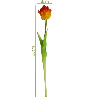 17. TULIPAN POMARAŃCZOWY 38CM JAK ŻYWY DEKORACJA WIOSENNA