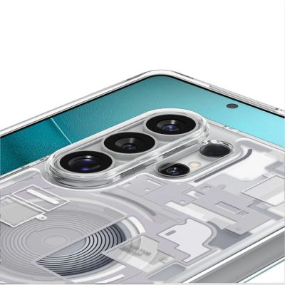 7. Etui Spigen Ultra Hybrid Mag MagSafe na Samsung Galaxy S26 Ultra Zero One - przezroczysto-białe