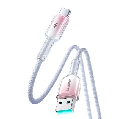 3. Kabel Joyroom S-A42 Crystal-Clear Series 3A USB-A - USB-C 1,2m - biały