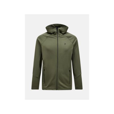 Bluza rozpinana Peak Performance Rider Essentials Zip Hood - pine needle/pine needle rozmiar: m