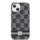 3. Etui DKNY IML Checkered Mono Pattern & Printed Stripes MagSafe na iPhone 15 / 14 / 13 - czarne