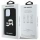 8. Etui Karl Lagerfeld Silicone nauble Heads Print MagSafe na iPhone 16 Pro Max - czarne