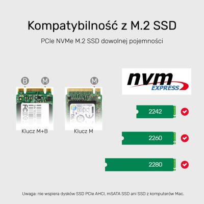 2. UNITEK OBUDOWA NA DYSK/KLONOWANIE 2XM.2, PCIE/NVME