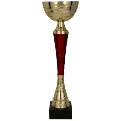 8. Puchar metalowy złoto-burgundowy TUMA RD