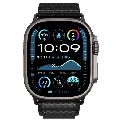4. Pasek Pasek Spigen WBF1 na Apple Watch 44 / 45 / 46 / 49 mm - czarny