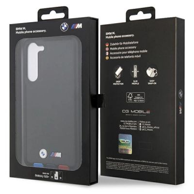 8. Etui BMW Leather Stamp Tricolor na Samsung Galaxy S23+ - czarne