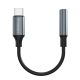 Adapter Wozinsky WACM-01 USB-C - mini jack 3,5mm - czarny