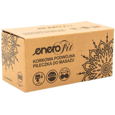 10. PODWÓJNA PIŁECZKA DO MASAŻU KORKOWA 7.5x15CM ENERO FIT