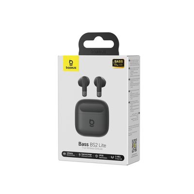 5. Słuchawki douszne Baseus Bass BS2 Lite TWS - czarne