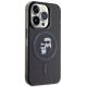 4. Etui Karl Lagerfeld Karl&Choupette Glitter MagSafe na iPhone 15 Pro - czarne