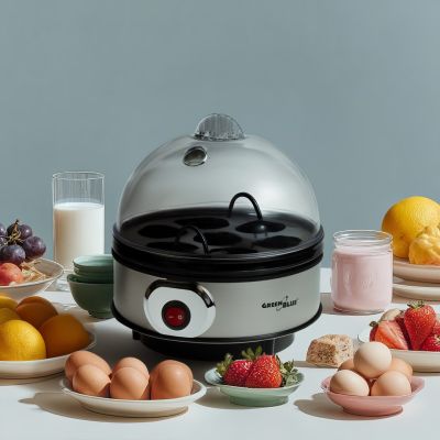 10. GREENBLUE AUTOMATYCZNY JAJOWAR, MOC 400W, DO 7 JAJ, MIARKA, 220-240V~, 50 HZ GB572