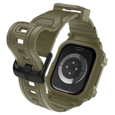 9. Pasek Spigen Rugged Armor Pro na Apple Watch 46 mm - zielony