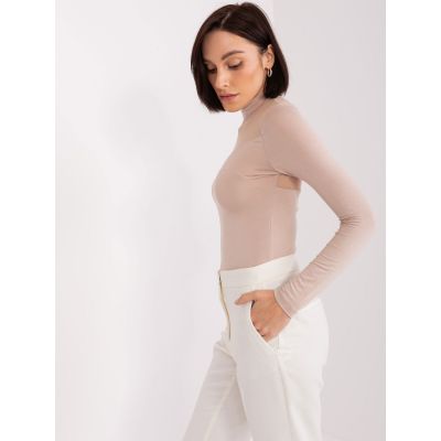 3. Beżowa bluzka z wiskozy BASIC FEEL GOOD  (RV-BZ-9203.87P)