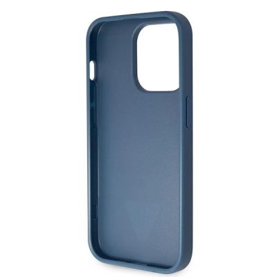 8. Etui Guess Crossbody 4G Metal Logo do iPhone 15 Pro - niebieskie