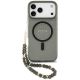 Etui Guess IML Glitter Pearl Strap MagSafe na iPhone 18 Pro / 17 Pro - czarne