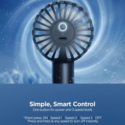 7. Mini wentylator Spigen A905 Mini Portable Handheld Fan - czarny