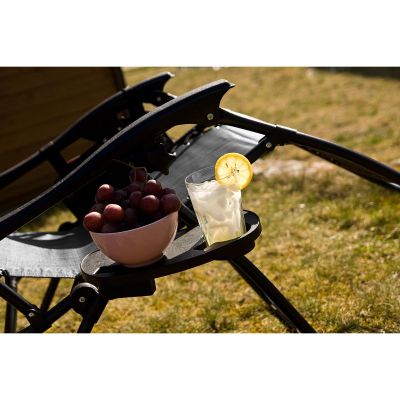 21. LEŻAK OGRODOWY SKŁADANY WIELOFUNKCYJNY Z DASZKIEM 173X52/65X110CM SZARY