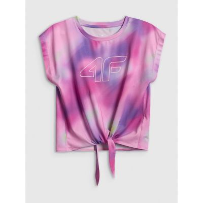 8. Crop-top sportowy szybkoschnący dziewczęcy 4F 4FJRSS26TFTSF2387-90A