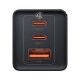 4. Szybka ładowarka sieciowa GaN 2xUSB C 1xUSB 65W Baseus GaN5 Pro + kabel USB C - USB C 100W - czarna