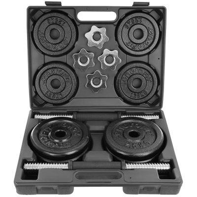 30. HANTLA ŻELIWNA 19 KG ( 2x9.5 KG ) WALIZKA ENERO FIT