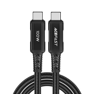 Kabel Acefast C4-03 Black USB-C - USB-C PD QC 100W 5A 480Mb/s 2m - czarny