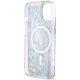 7. Etui Guess Leopard MagSafe na iPhone 14 - niebieskie
