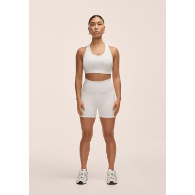 Legginsy damskie Casall Grace High Waist Hot Pant biały