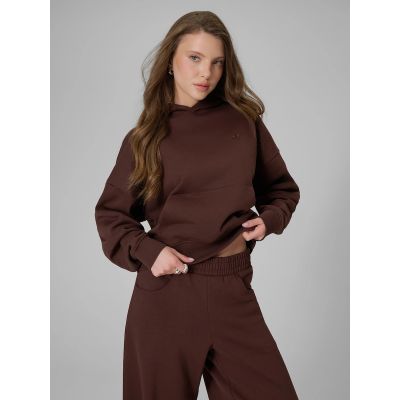 4. Bluza dresowa regular z kapturem damska 4F 4FRSS26TSWSF2926-80S
