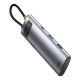 4. Baseus Metal Gleam Series multifunkcjonalny HUB USB 7w1 Typ C HDMI czytnik kart TF PD szary (WKWG020113)