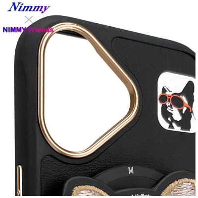 10. Etui Nimmy Glasses Cool nag MagSafe na iPhone 16 - czarne