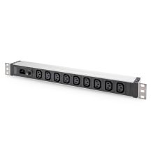 Digitus Listwa zasilająca z profilem aluminiowym, 9 gniazd, wejście IEC C14
