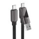 4. Kabel Acefast C13-05 USB-C - USB-A / USB-C 480Mb/s 3A 0.2m - czarny