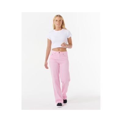 4. Spodnie RIP CURL AGGIE RELAXED JEANS różowe
