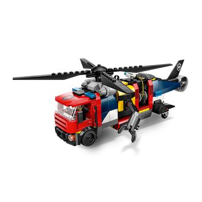 5. LEGO CITY 60462 Zestaw z helikopterem, wozem strażackim i łodzią podwodną