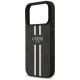 6. Etui Guess 4G Printed Stripes MagSafe na iPhone 17 Pro - czarne