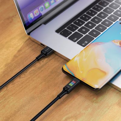 5. Kabel Acefast C7-04 USB-A USB-C 60W 1.2m z wyświetlaczem - czarny