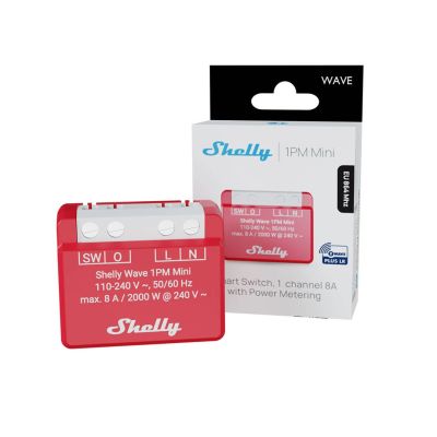 3. Inteligentny sterownik Z-Wave Shelly Wave 1PM Mini LR
