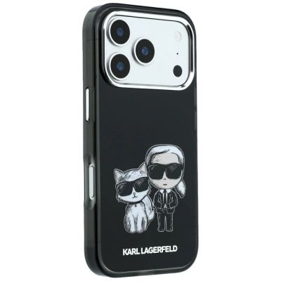 4. Etui Karl Lagerfeld Smooth Karl & Choupette Bodies Sketch MagSafe na iPhone 18 Pro Max / 17 Pro Max - czarne